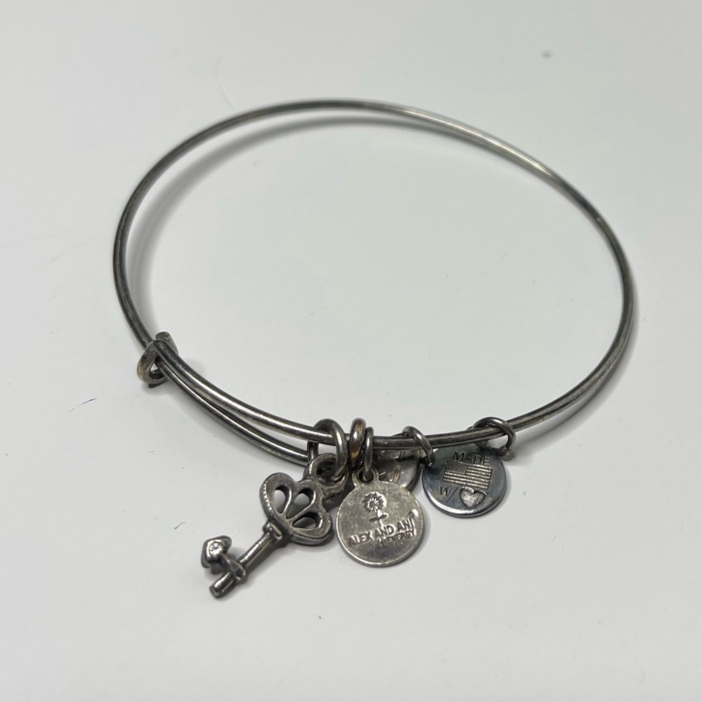 Alex and Ani skeleton key charm bangle